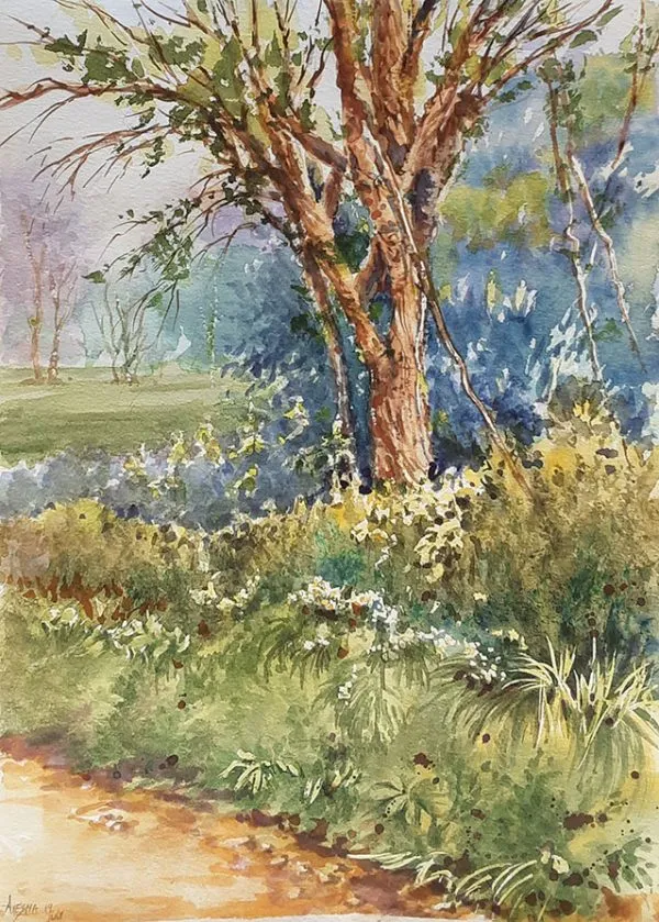 Water Color Landscape Painting 3236