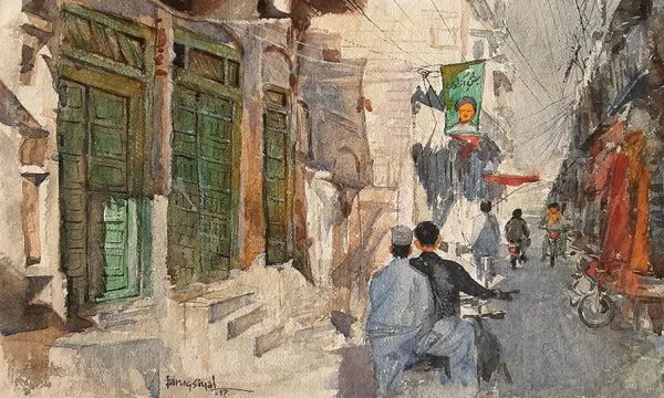 Water Color Cityscape Painting 3931