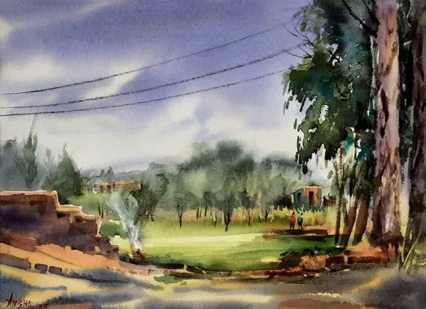 Water Color Landscape Painting 5101