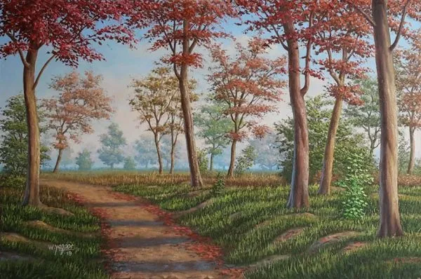 Oil Paint Landscape Painting 0095