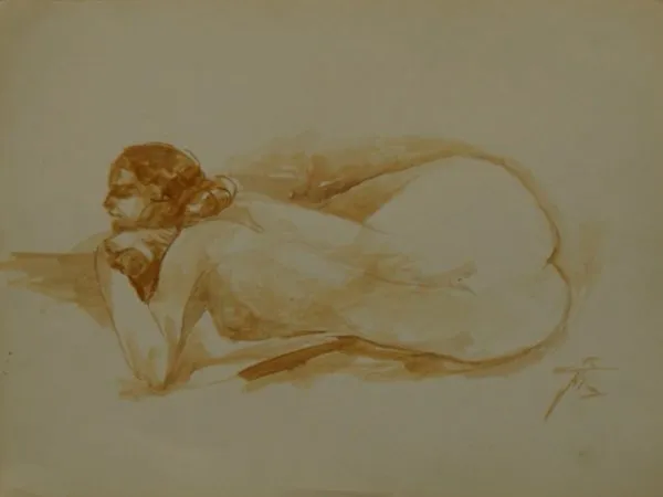 Water Color Figurative Painting 0547