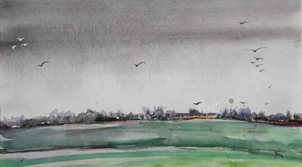 Water Color Landscape Painting 0940