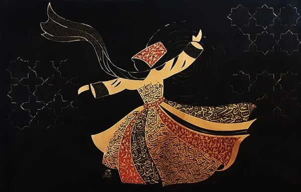 Oil Paint Calligraphy Painting 3655