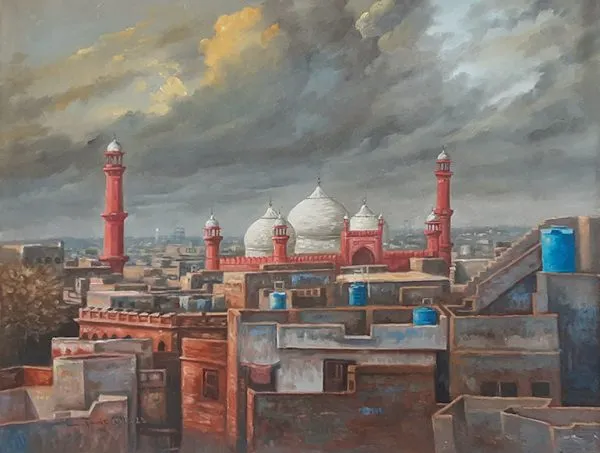 Oil Paint Cityscape Painting 3841