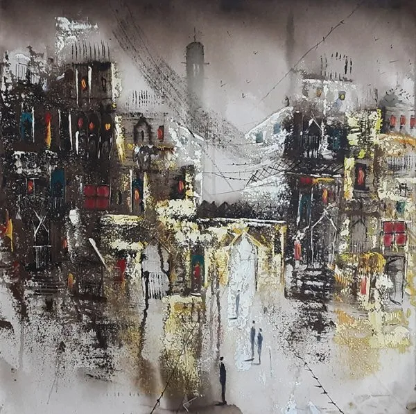 Acrylic Paint Cityscape Painting 5260
