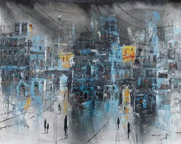 Acrylic Paint Cityscape Painting 5307