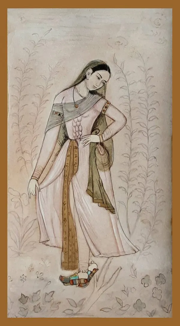 Gouache on Wasli Miniature Painting 5468