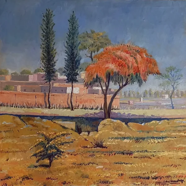 Ghulam Mustafa, Oil on Canvas, Landscape