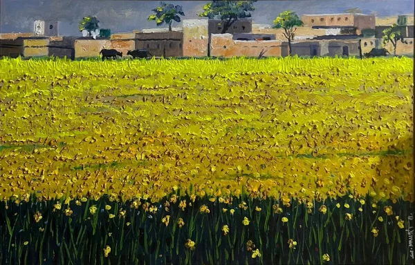 Ghulam Mustafa, Oil on Canvas, Landscape