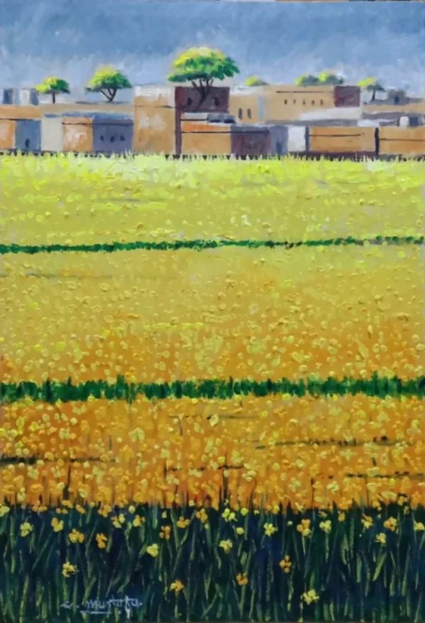 Ghulam Mustafa, Oil on Canvas, Landscape