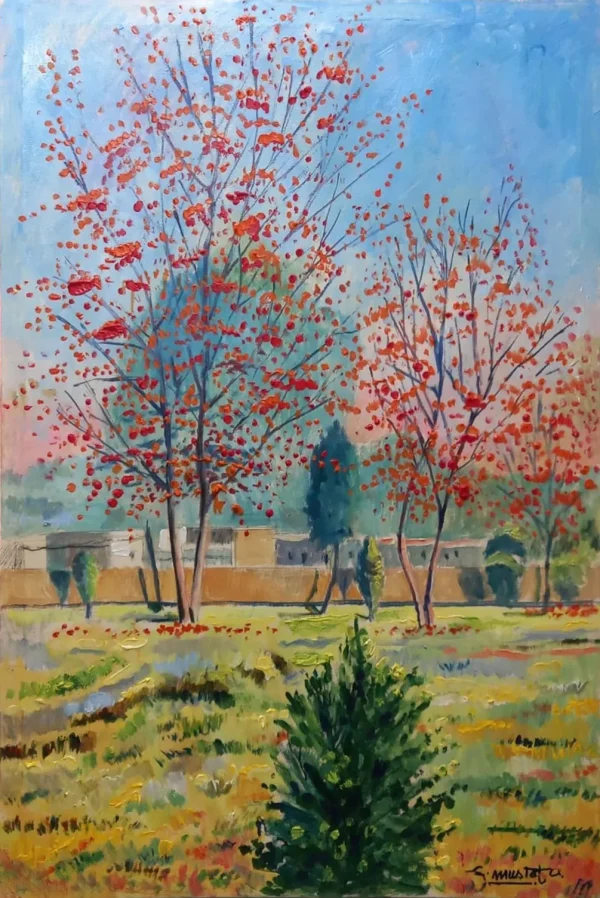 Ghulam Mustafa, Oil on Canvas, Landscape