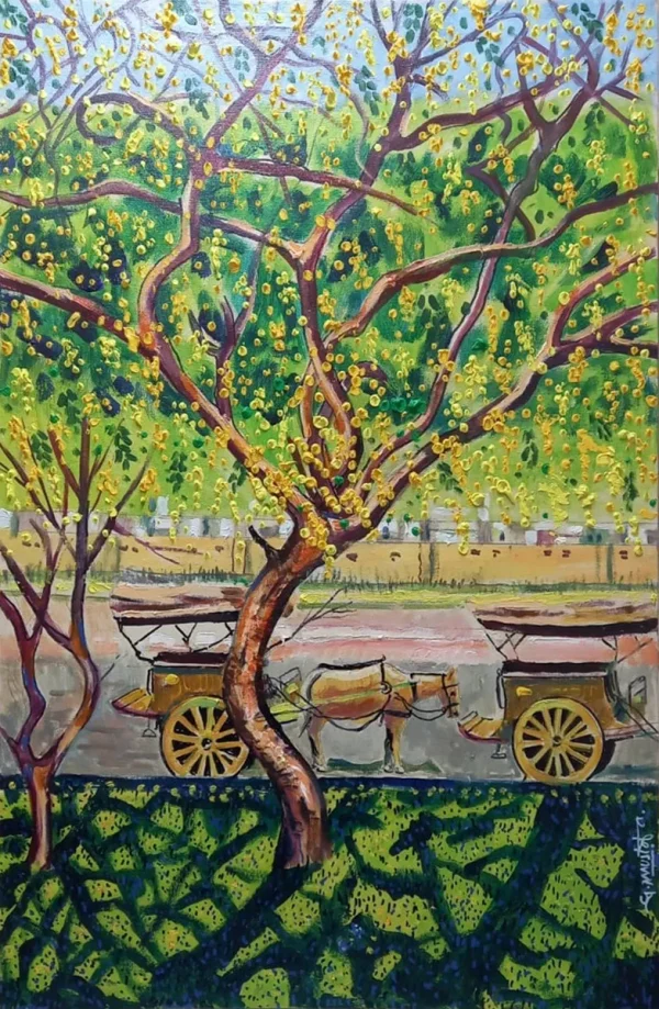 Ghulam Mustafa, Oil on Canvas, Landscape